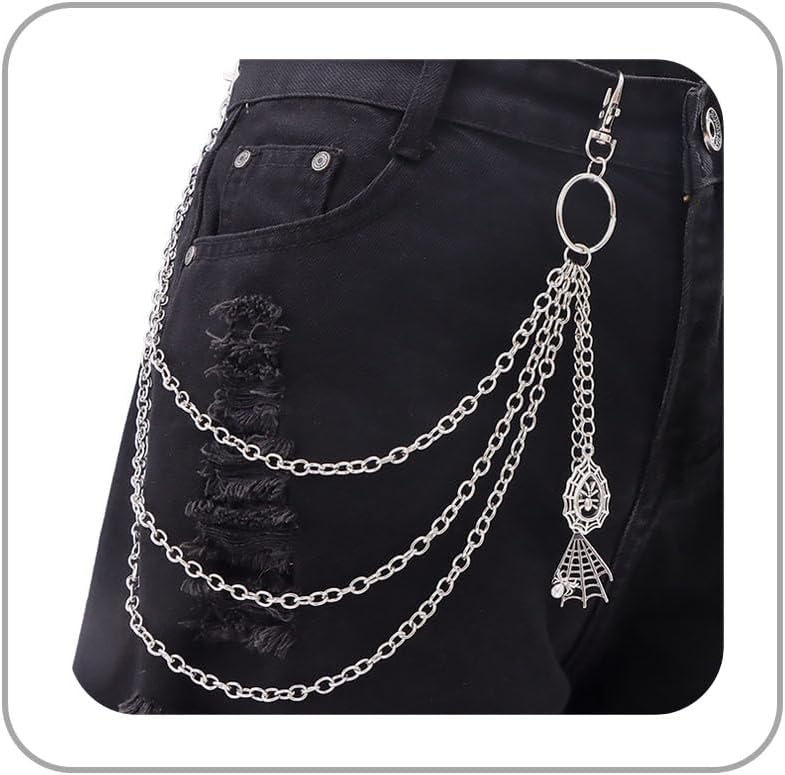 BOOSTIQ Pant Chains for Men Women Punk Rock Pocket Chains Turquoise Wallet Chain Western Country Cowboy Wallets Chain for Men - Image 1